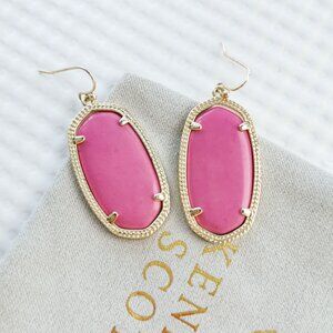 Kendra Scott Gold Magenta Elle Earrings NEW
